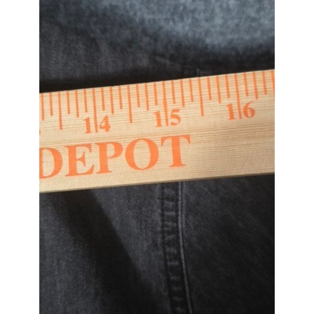Madewell Women Denim Short Sleeve Shirt Dress Faded Black Gray MD322 Sz L Casual - Picture 7 of 10